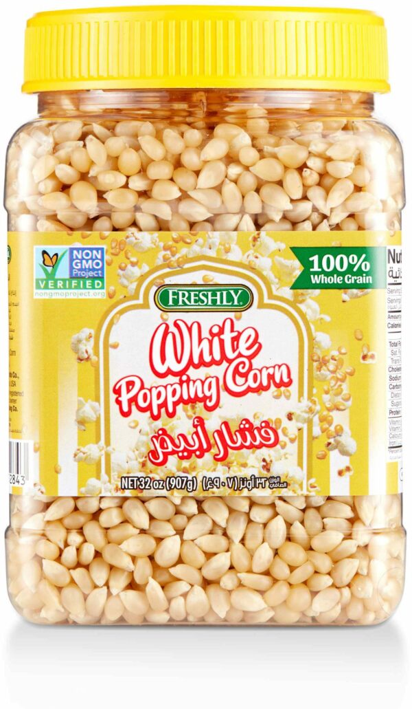 FRESHLY WHITE POPPING CORN 32 OZ